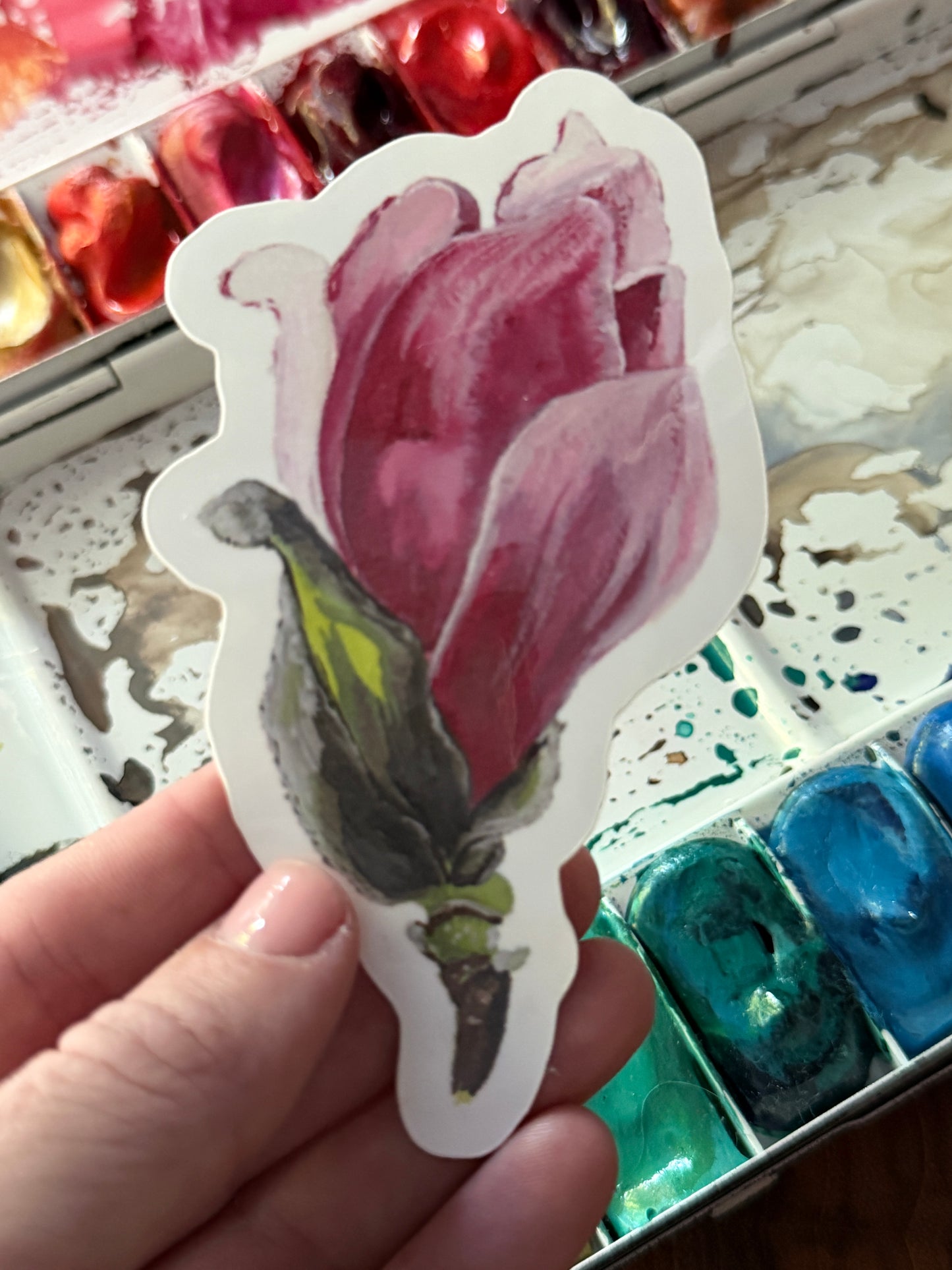 Magnolia Blossom Vinyl Sticker