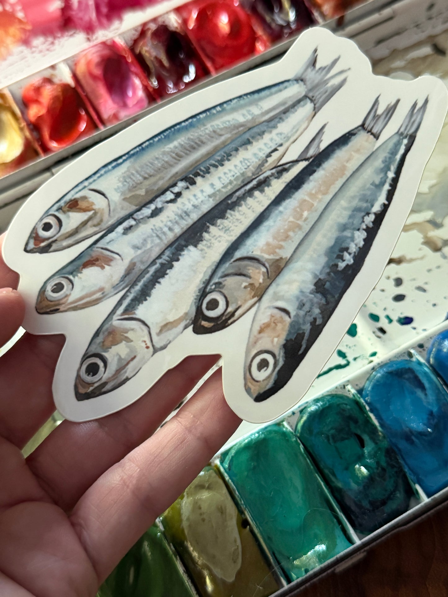 Anchovies Vinyl Sticker
