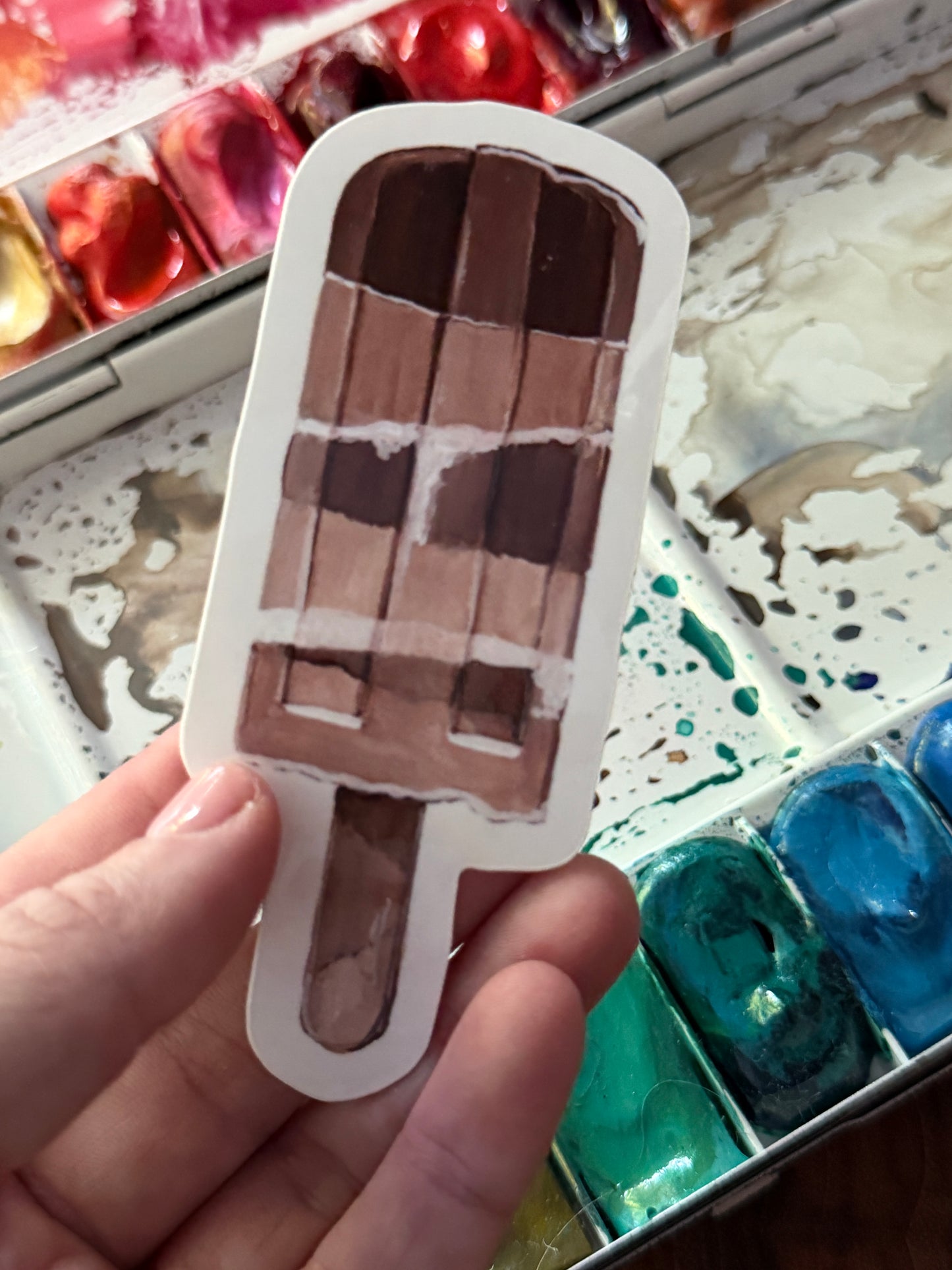 Chocolate Popsicle Vinyl Sticker