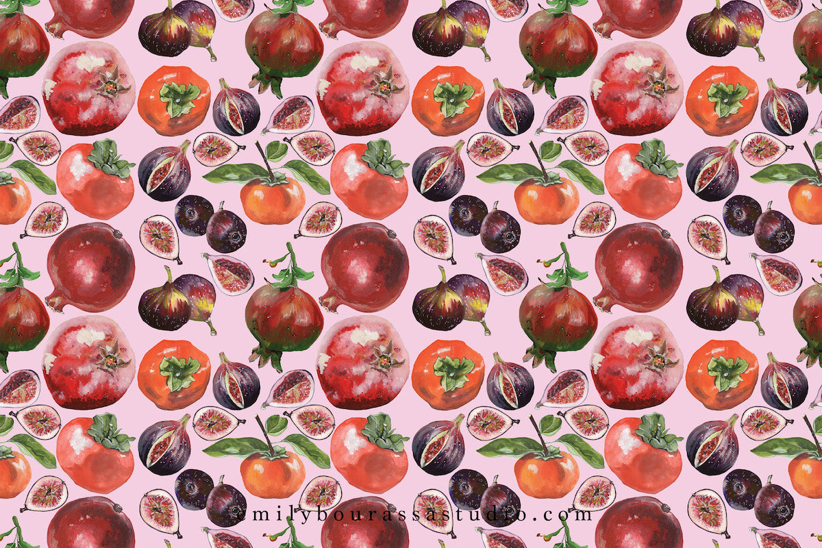 Fall Fruit Thank You Note Set