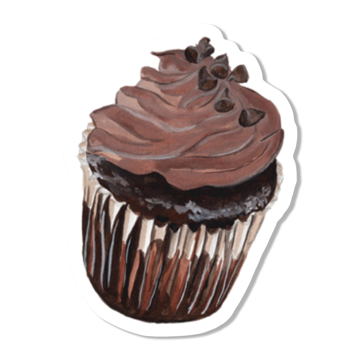 Chocolate Cupcake Vinyl Sticker
