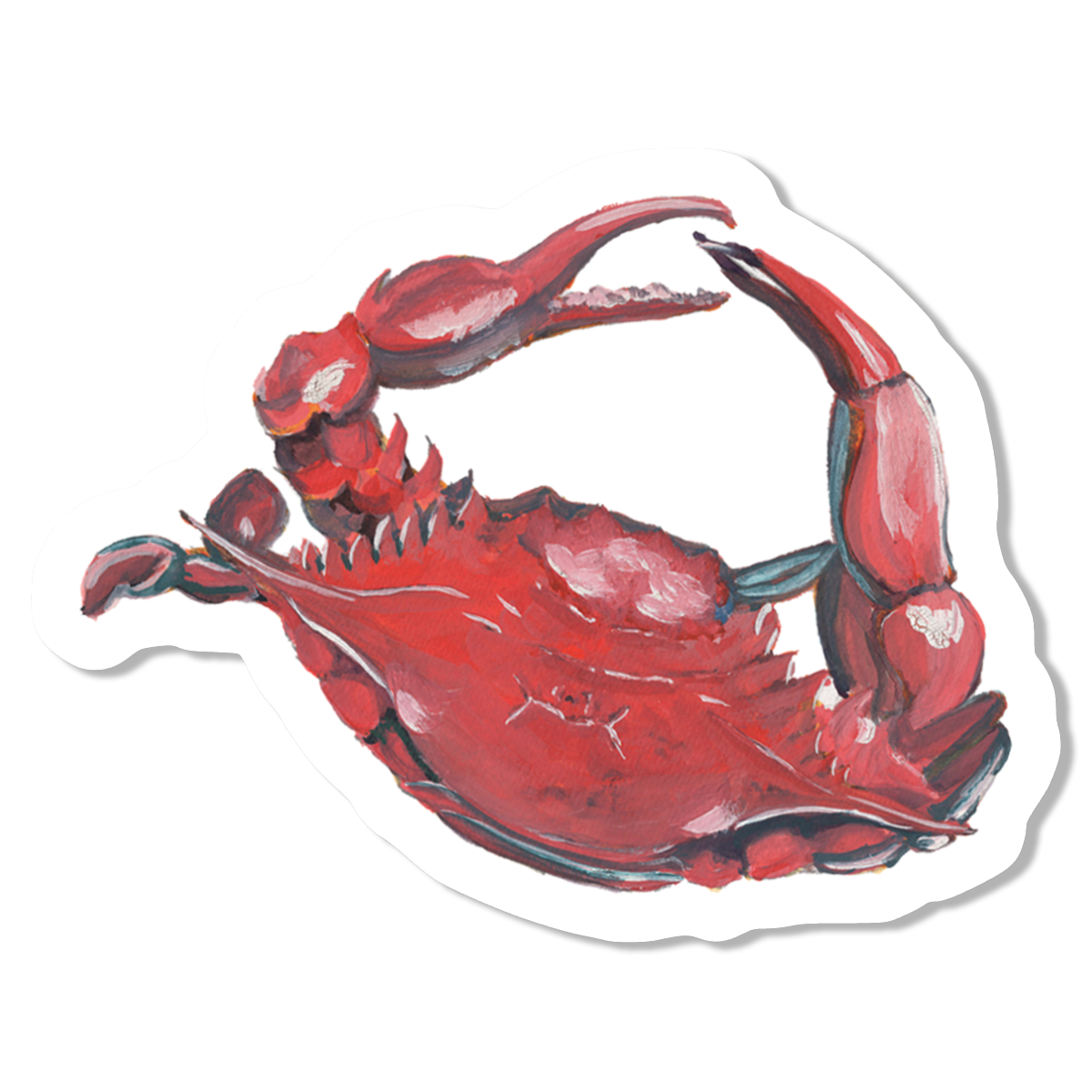Red Crab Vinyl Sticker