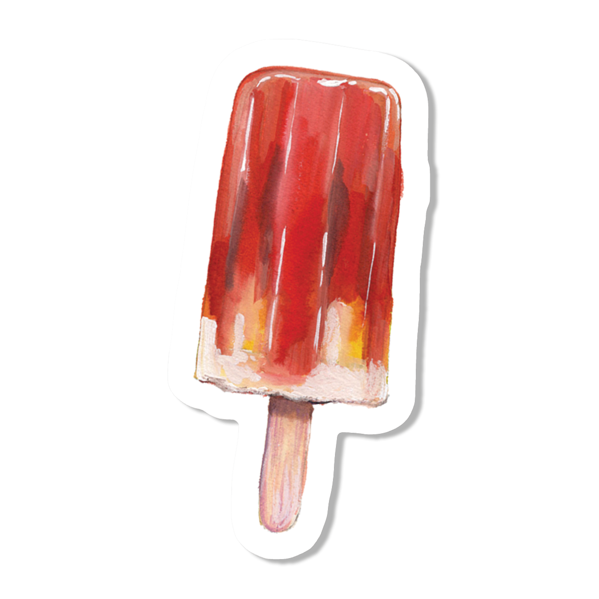 Strawberry Popsicle Vinyl Sticker