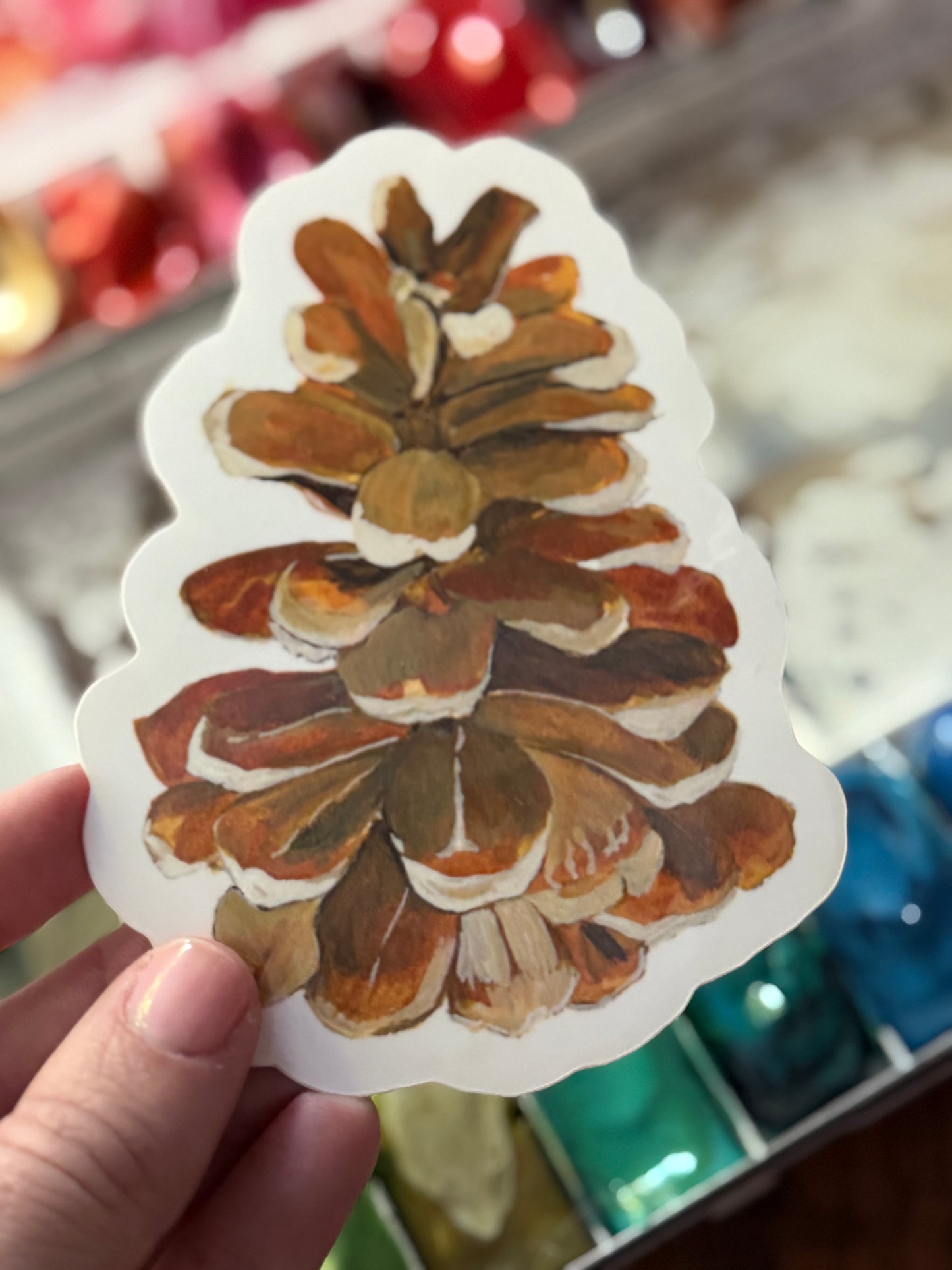 Pinecone Vinyl Sticker