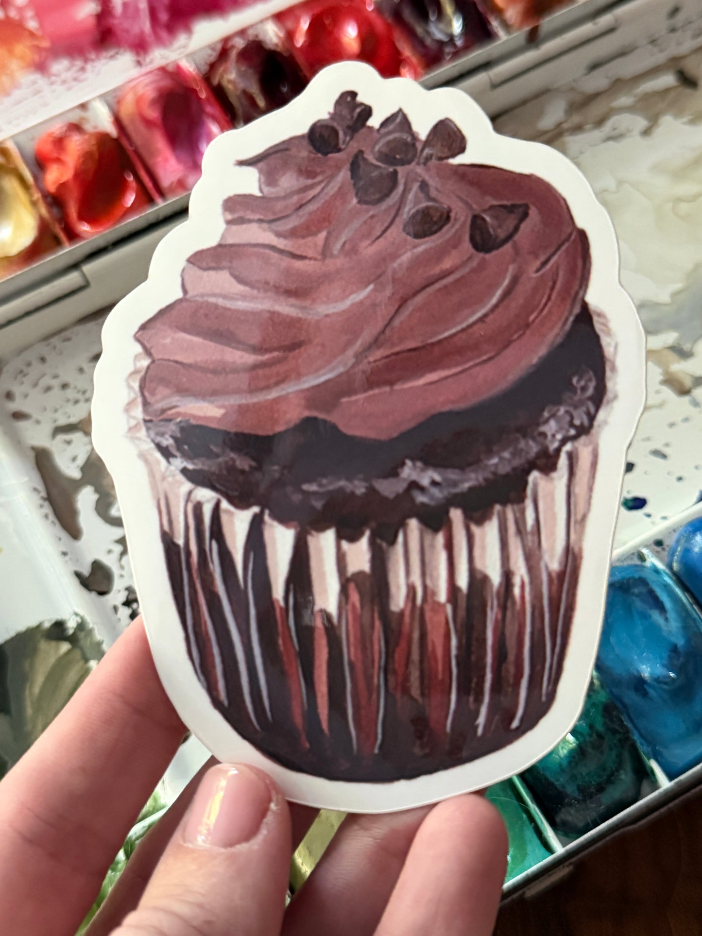 Chocolate Cupcake Vinyl Sticker