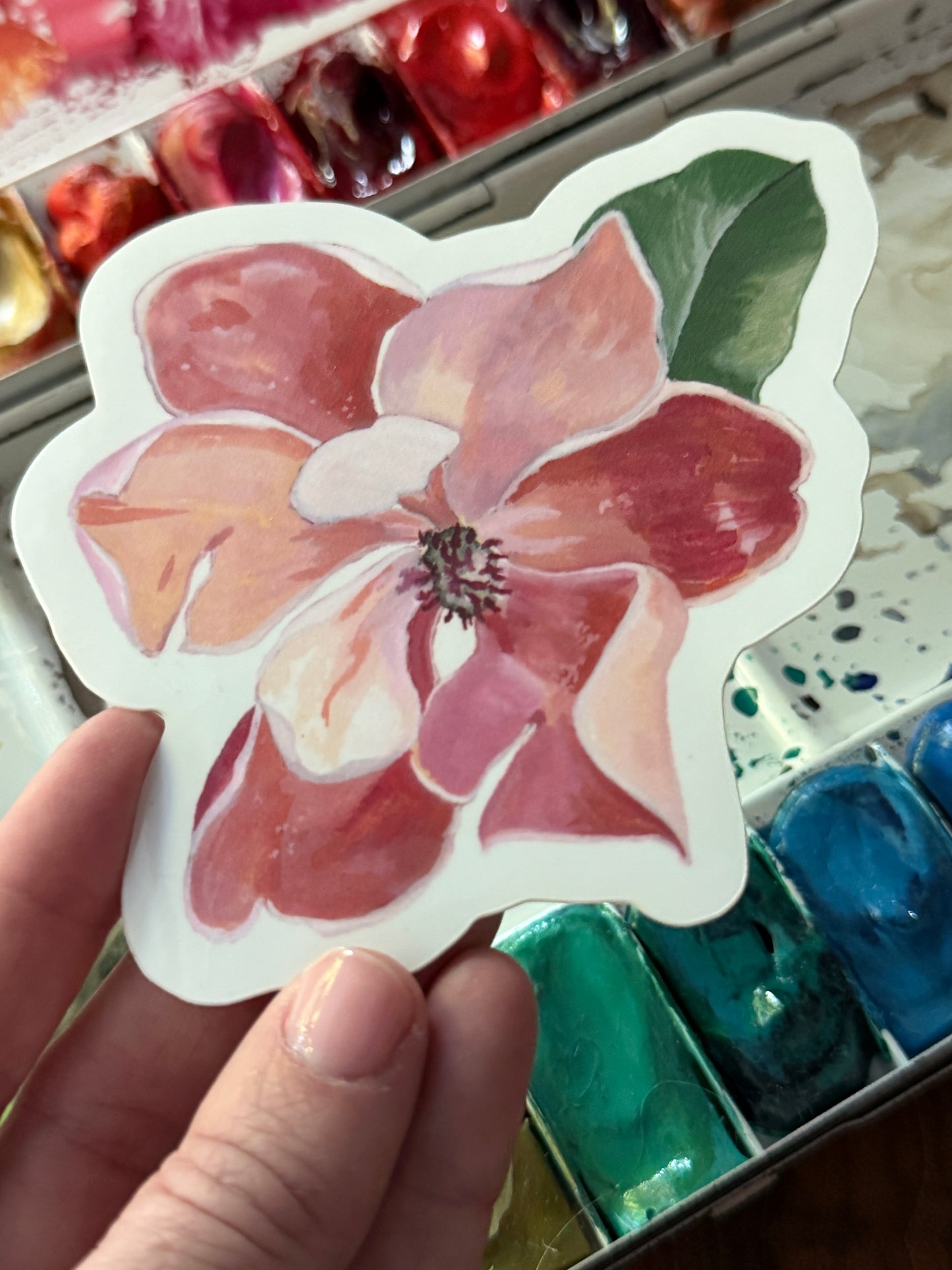 Magnolia Bloom Vinyl Sticker