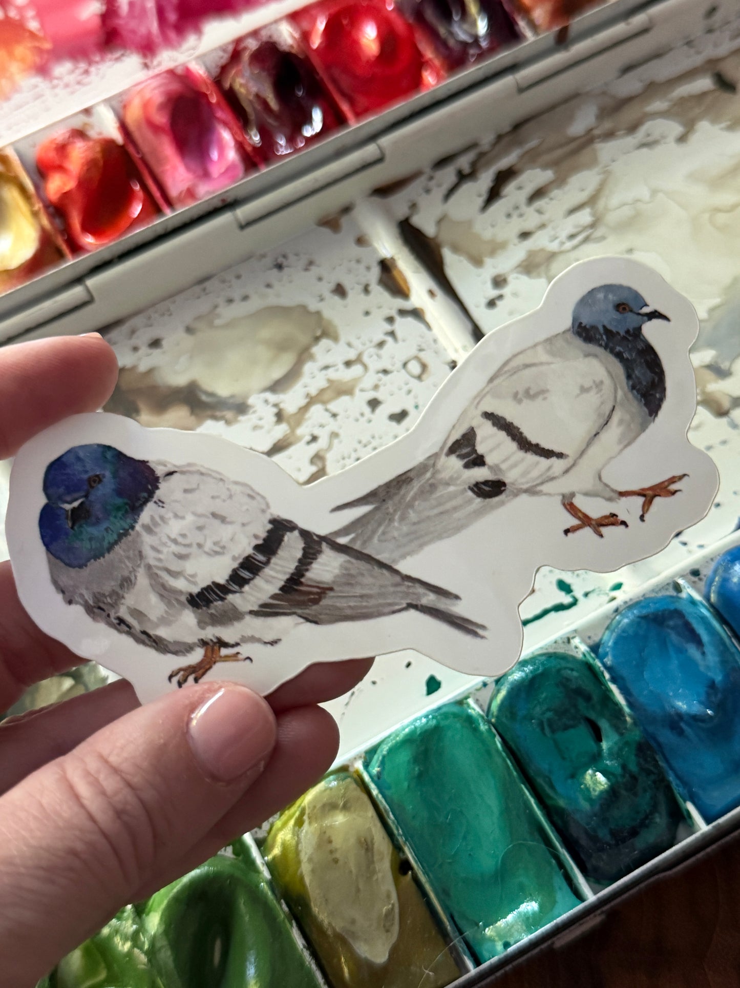Pigeon Duo Vinyl Sticker