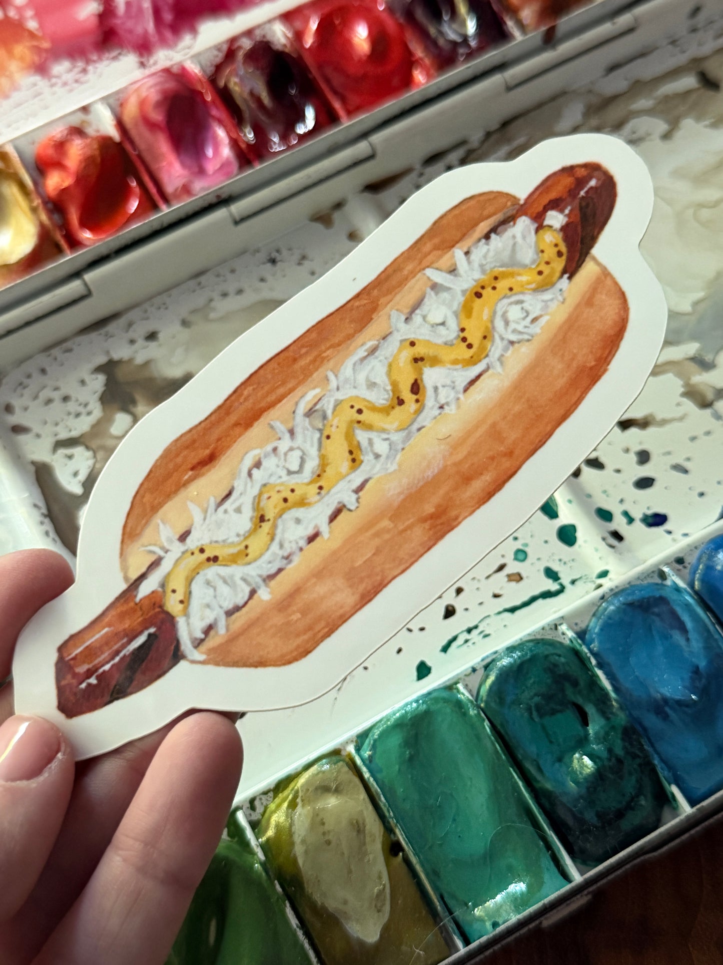 Hot Dog Vinyl Sticker