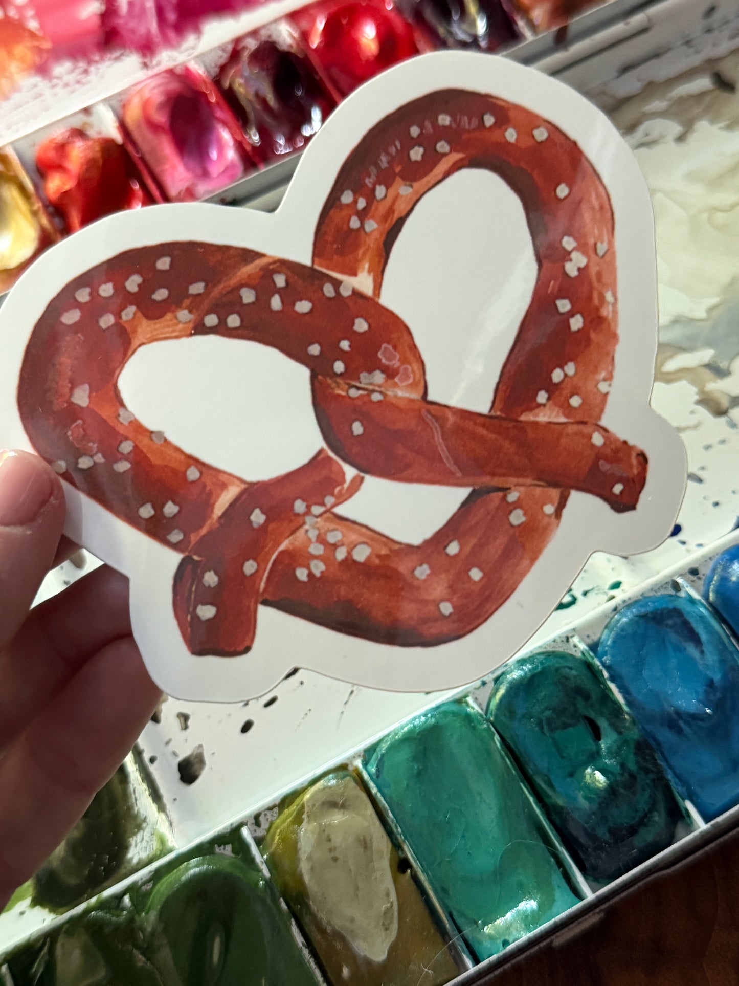 Pretzel Vinyl Sticker