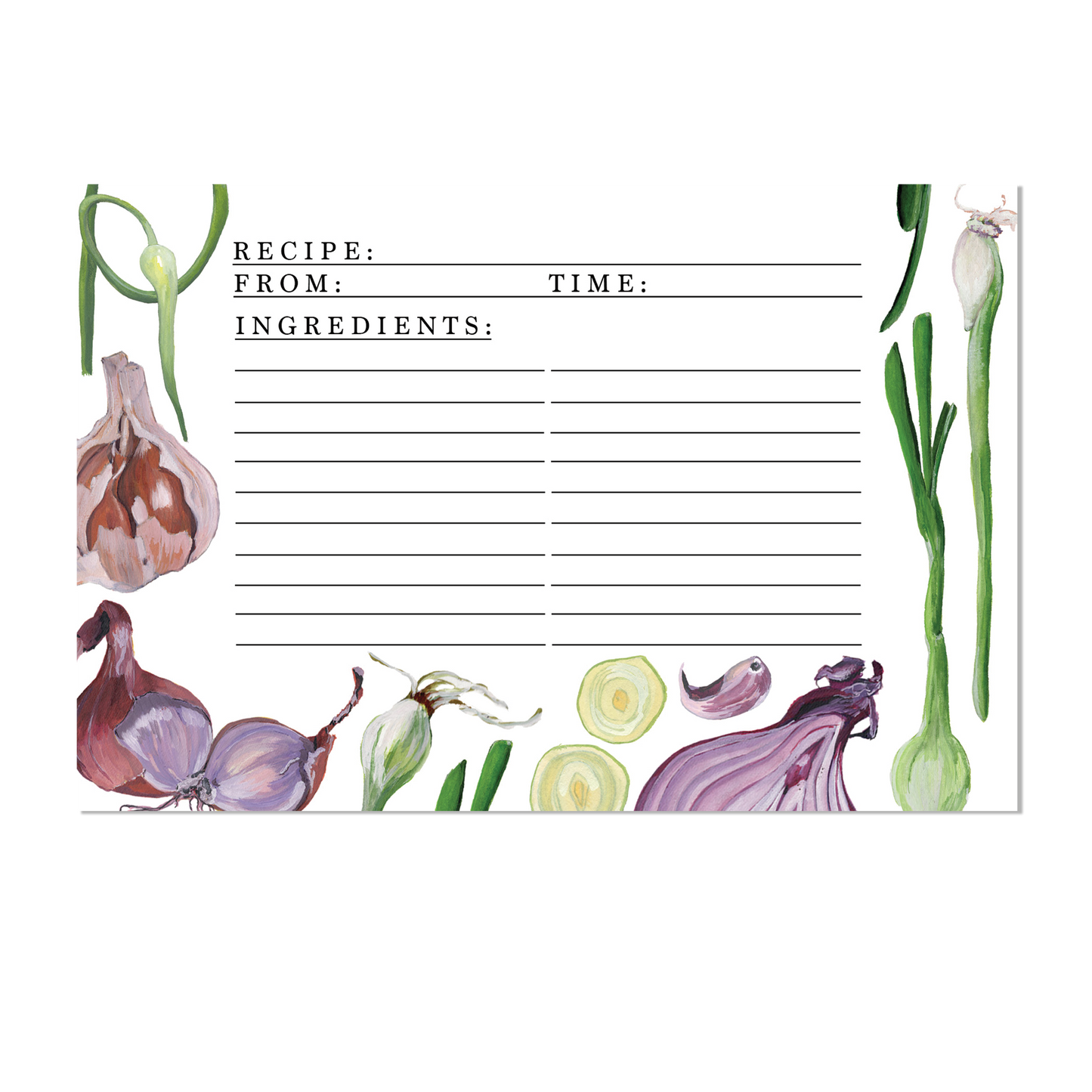 Onions & Garlic Recipe Card Set