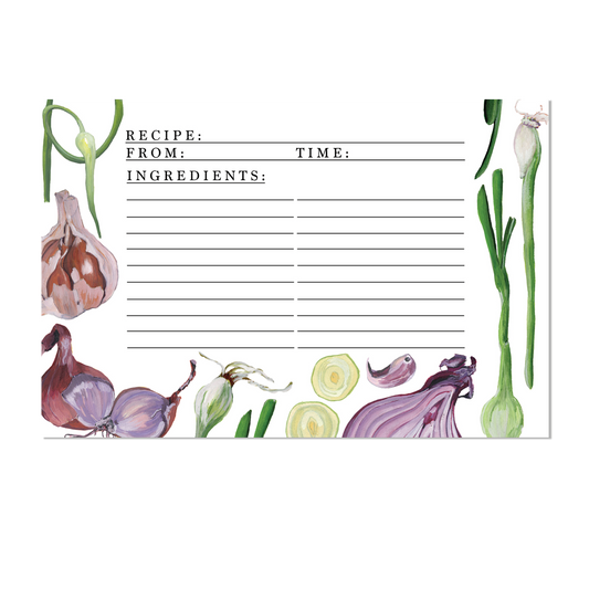 Onions & Garlic Recipe Card Set
