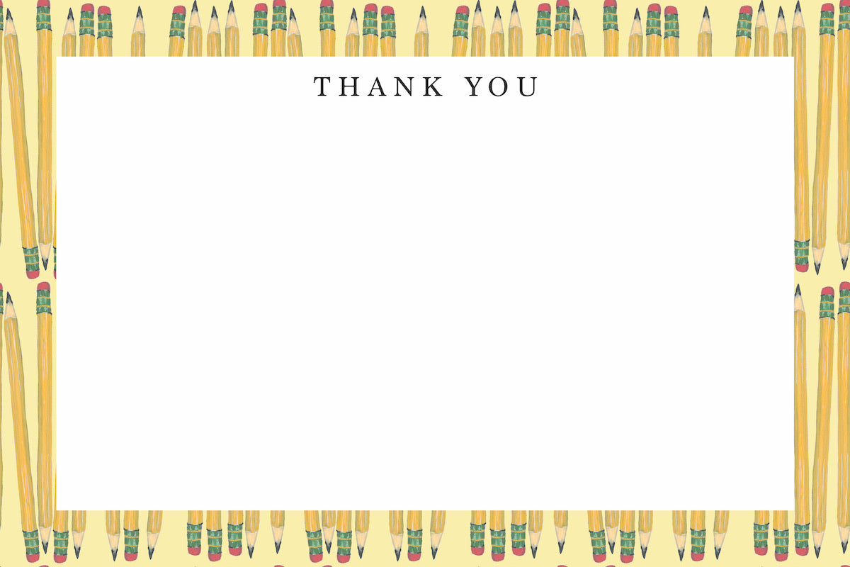 Pencils Thank You Note Set