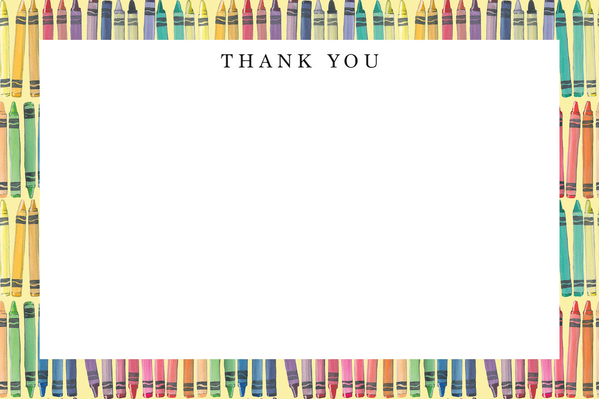 Crayons Thank You Note Set