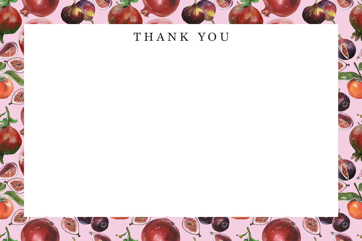Fall Fruit Thank You Note Set