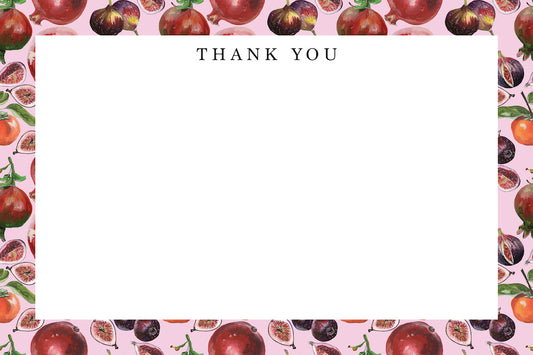 Fall Fruit Thank You Note Set
