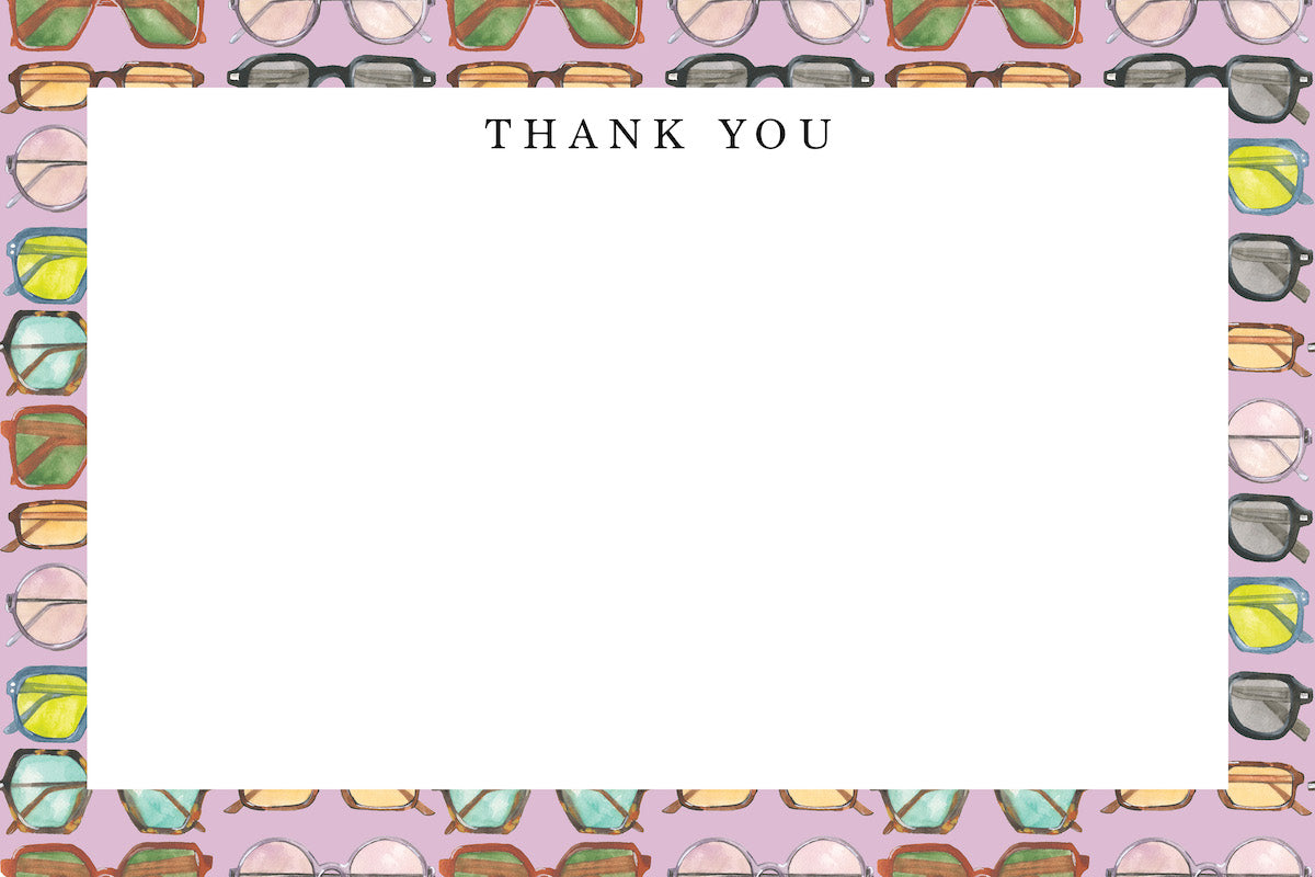 Glasses Thank You Note Set
