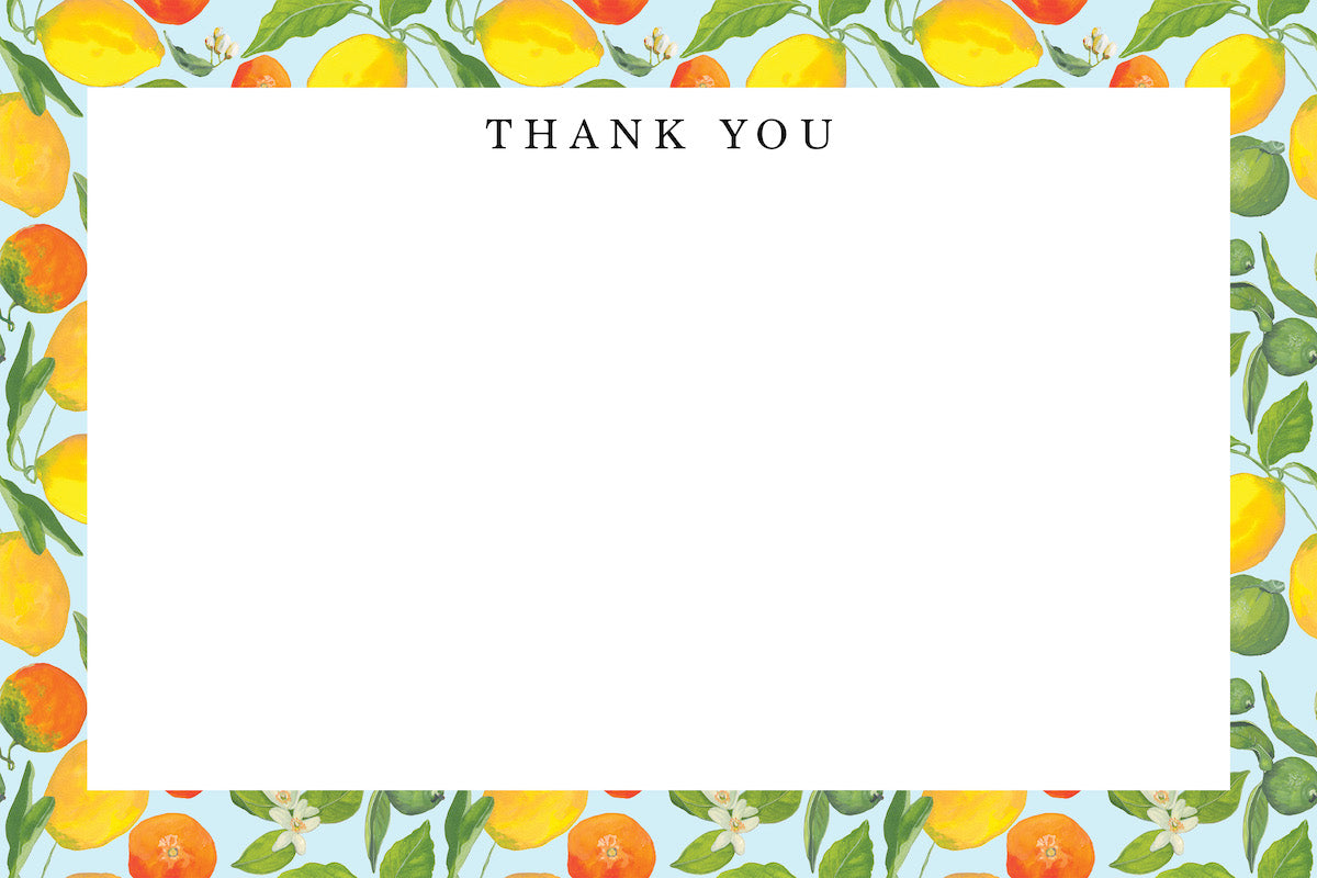 Citrus Thank You Note Set