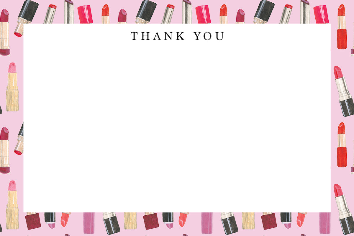 Lipsticks Thank You Note Set
