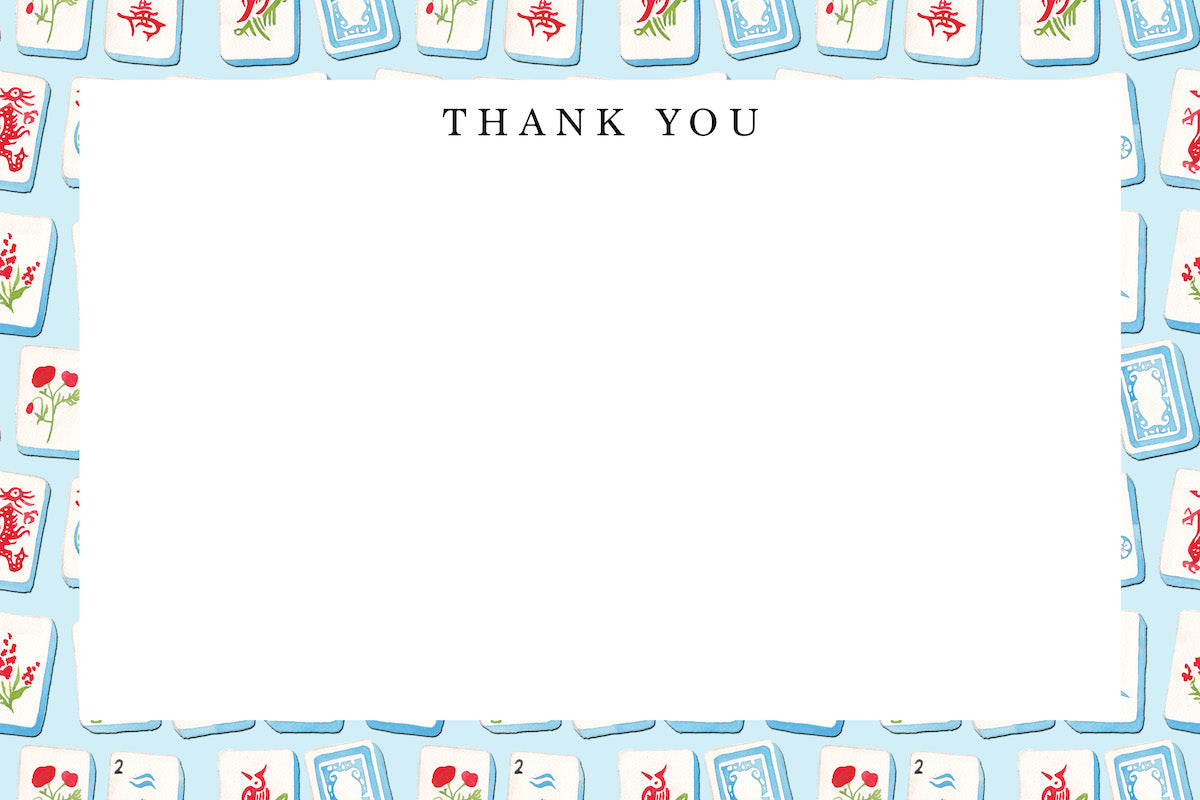 Mahjong Thank You Note Set
