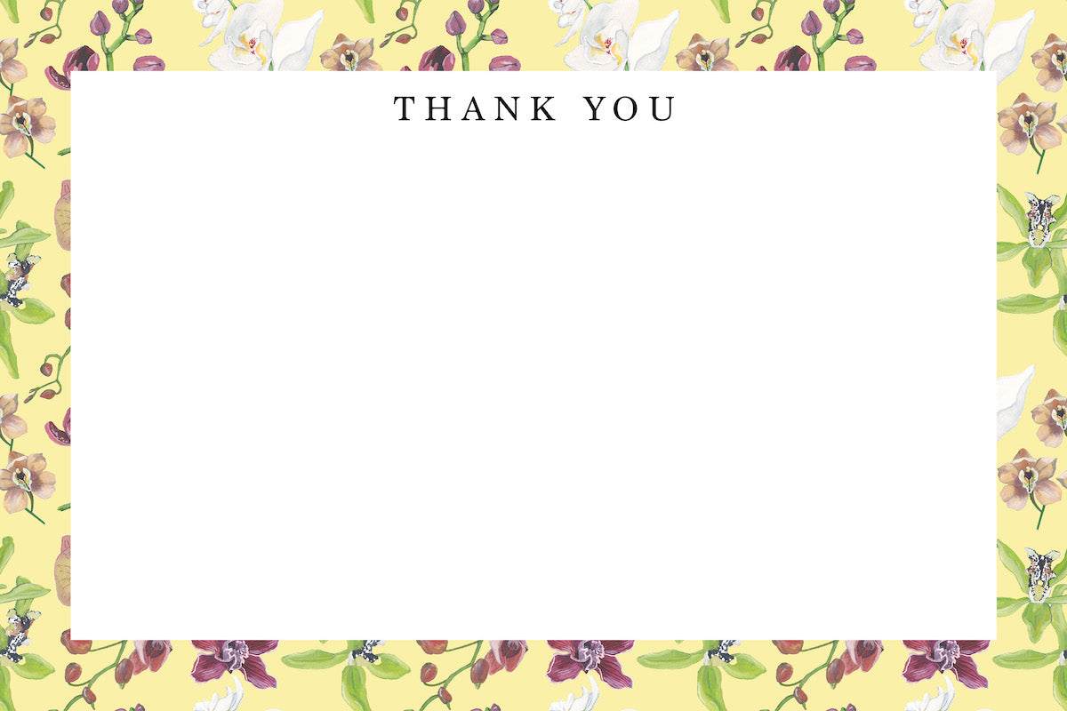 Orchids Thank You Note Set