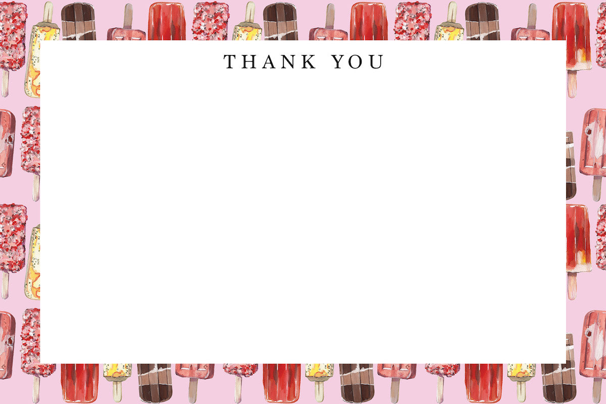 Popsicles Thank You Note Set
