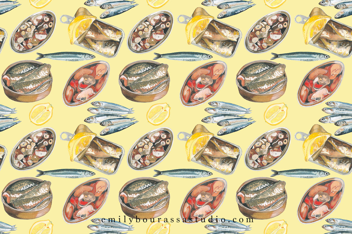 Tinned Fish Thank You Note Set