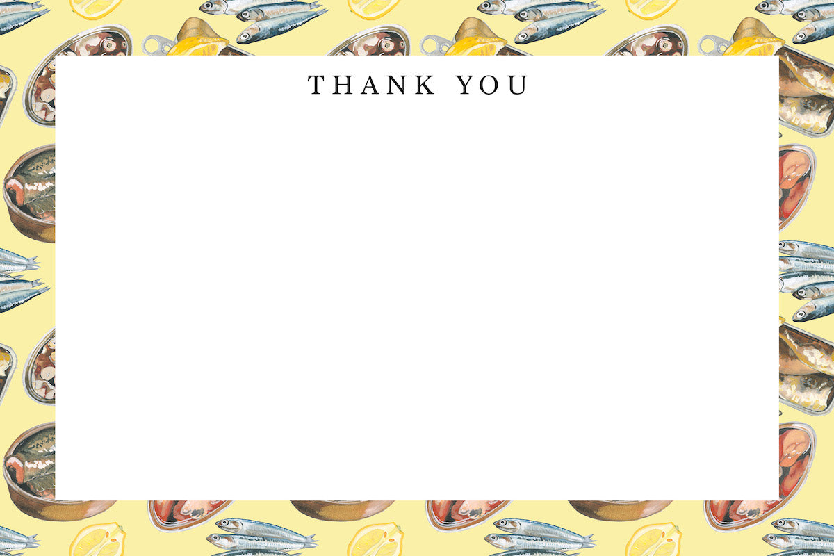 Tinned Fish Thank You Note Set