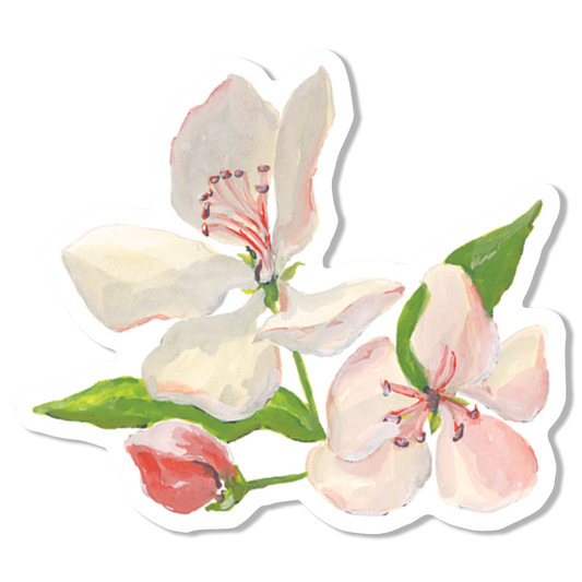 Apple Blossom Vinyl Sticker