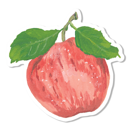 Pink Apple Vinyl Sticker