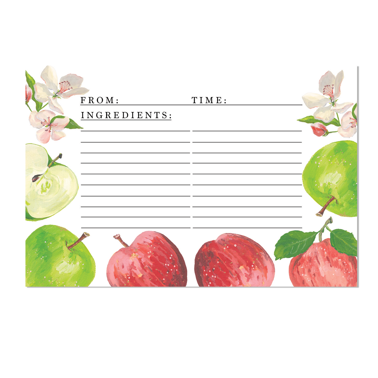 Apples Recipe Card Set