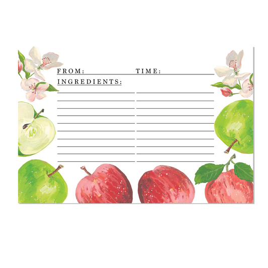 Apples Recipe Card Set