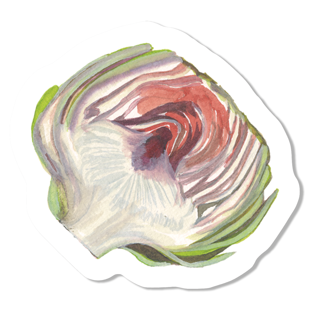 Artichoke Half Vinyl Sticker