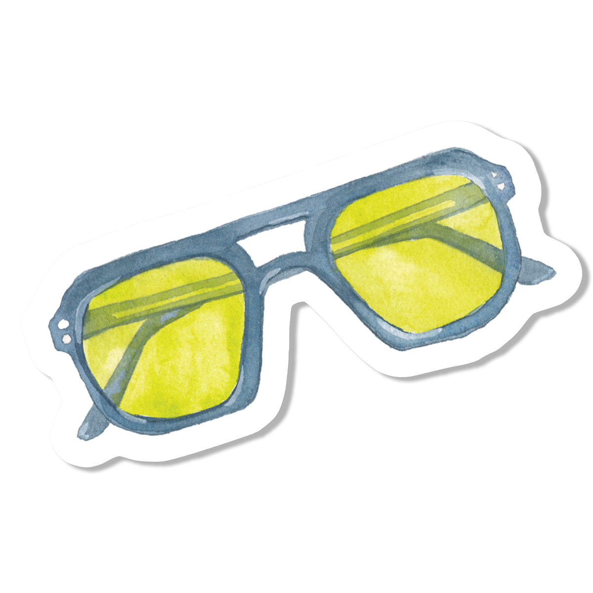 Blue Glasses Vinyl Sticker