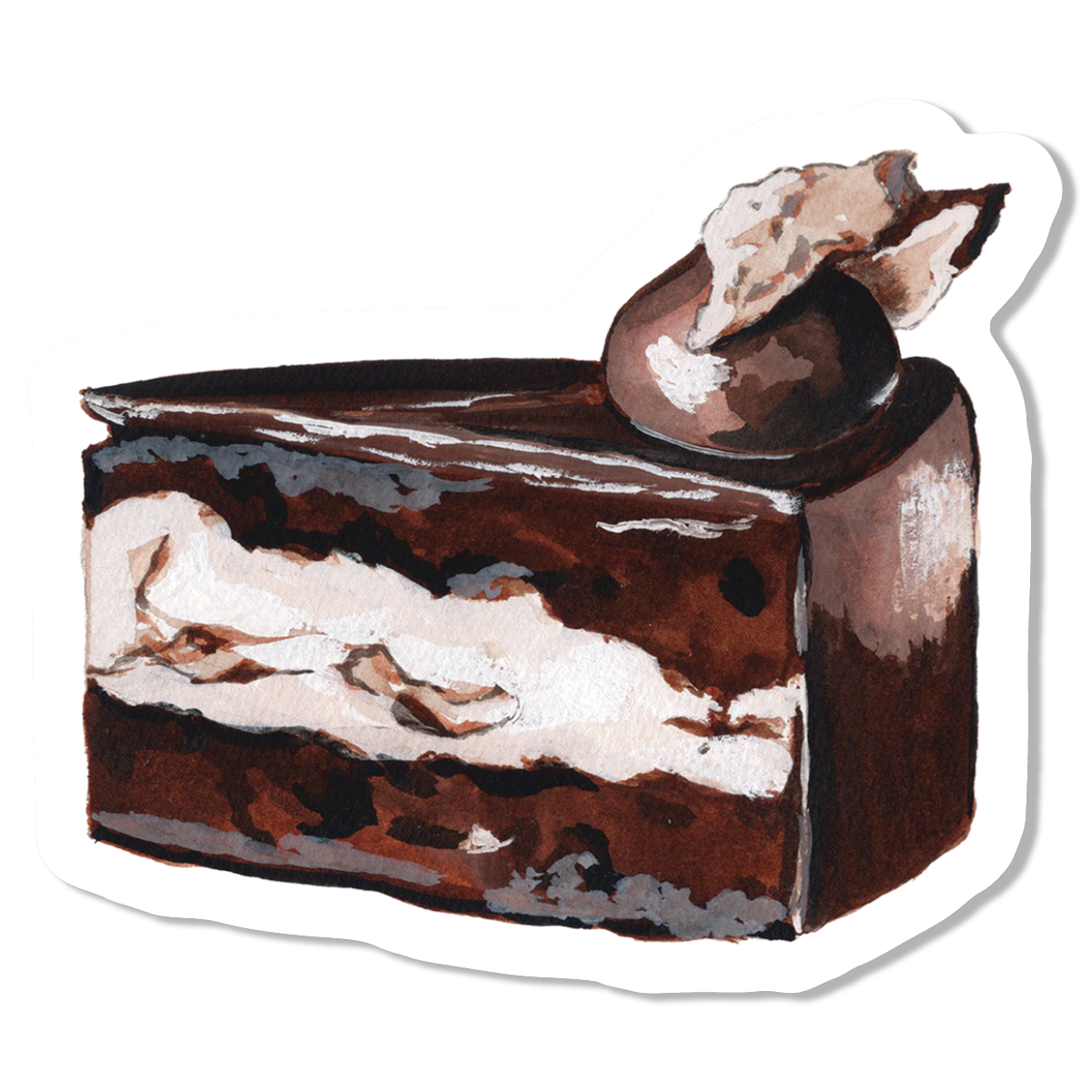Chocolate Cake Vinyl Sticker