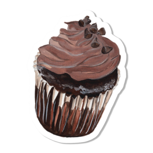 Chocolate Cupcake Vinyl Sticker