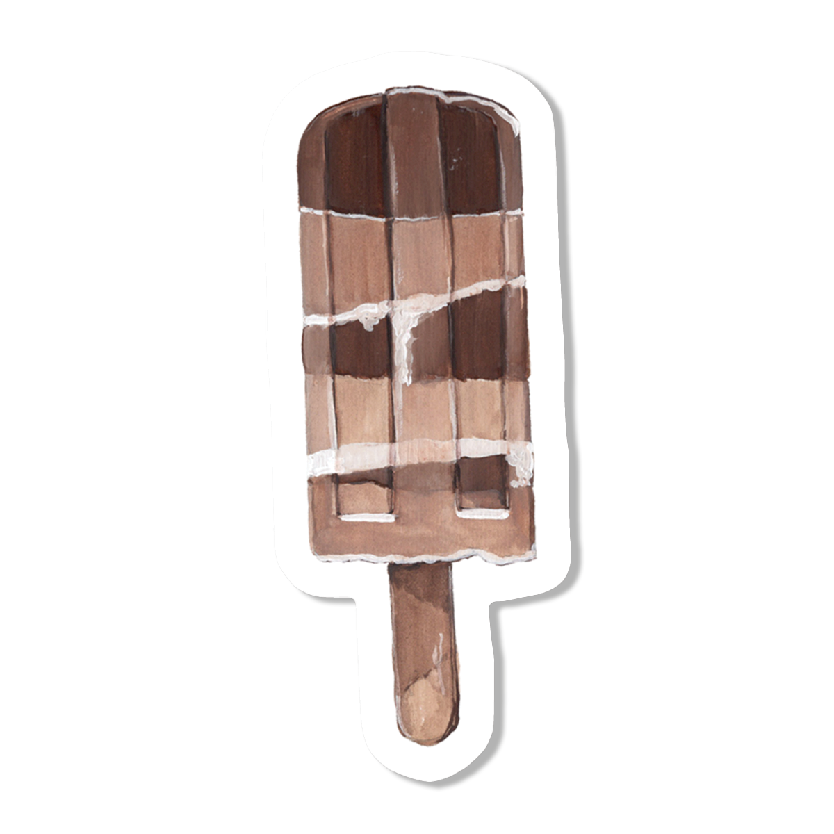 Chocolate Popsicle Vinyl Sticker