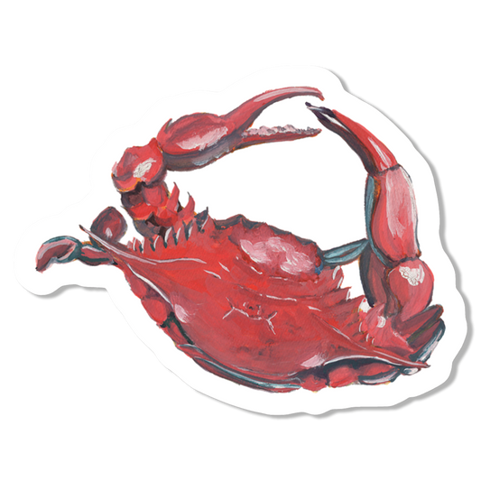 Red Crab Vinyl Sticker