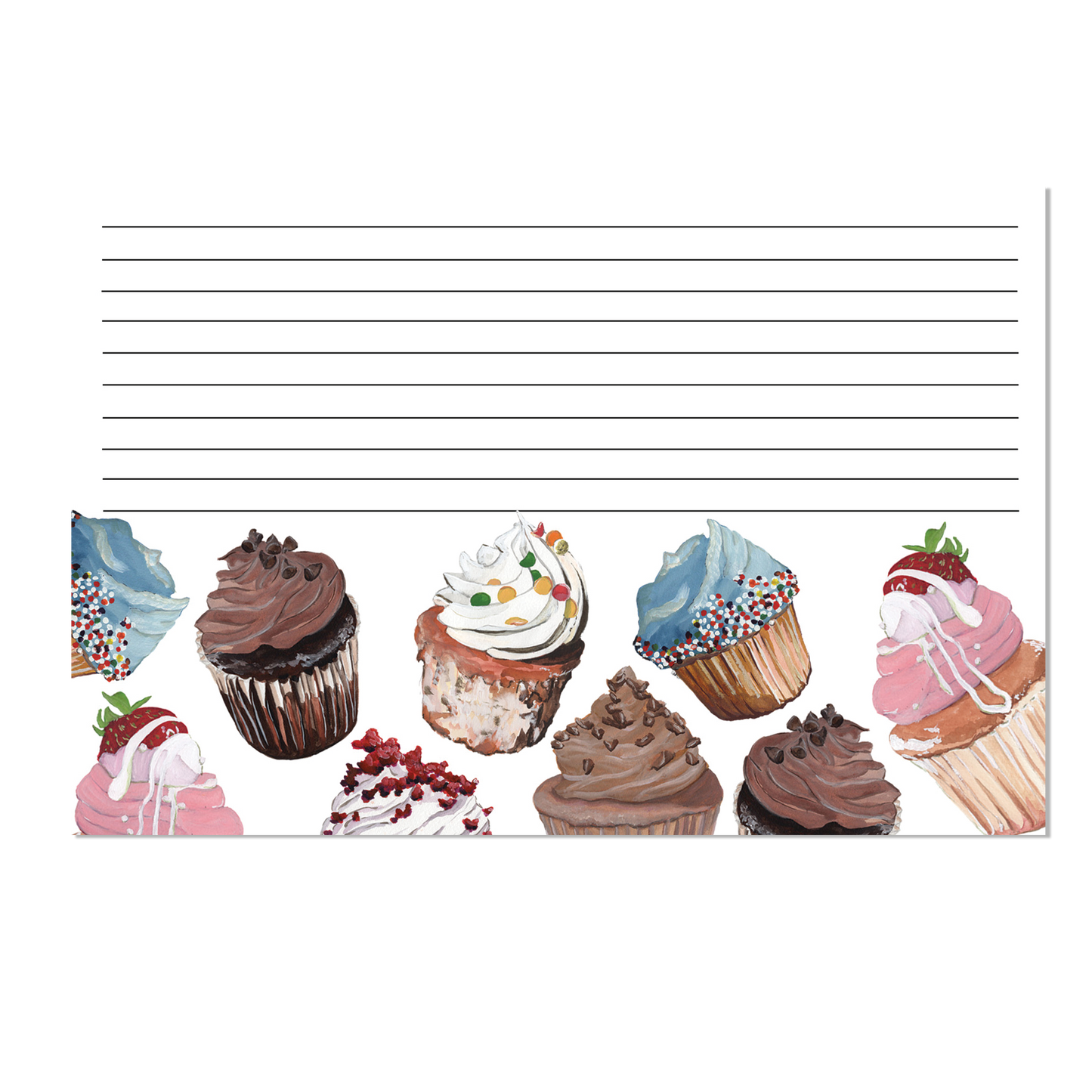 Cupcake Recipe Card Set