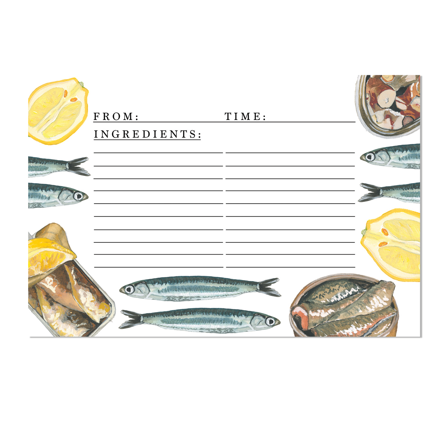Tinned Fish Recipe Card Set