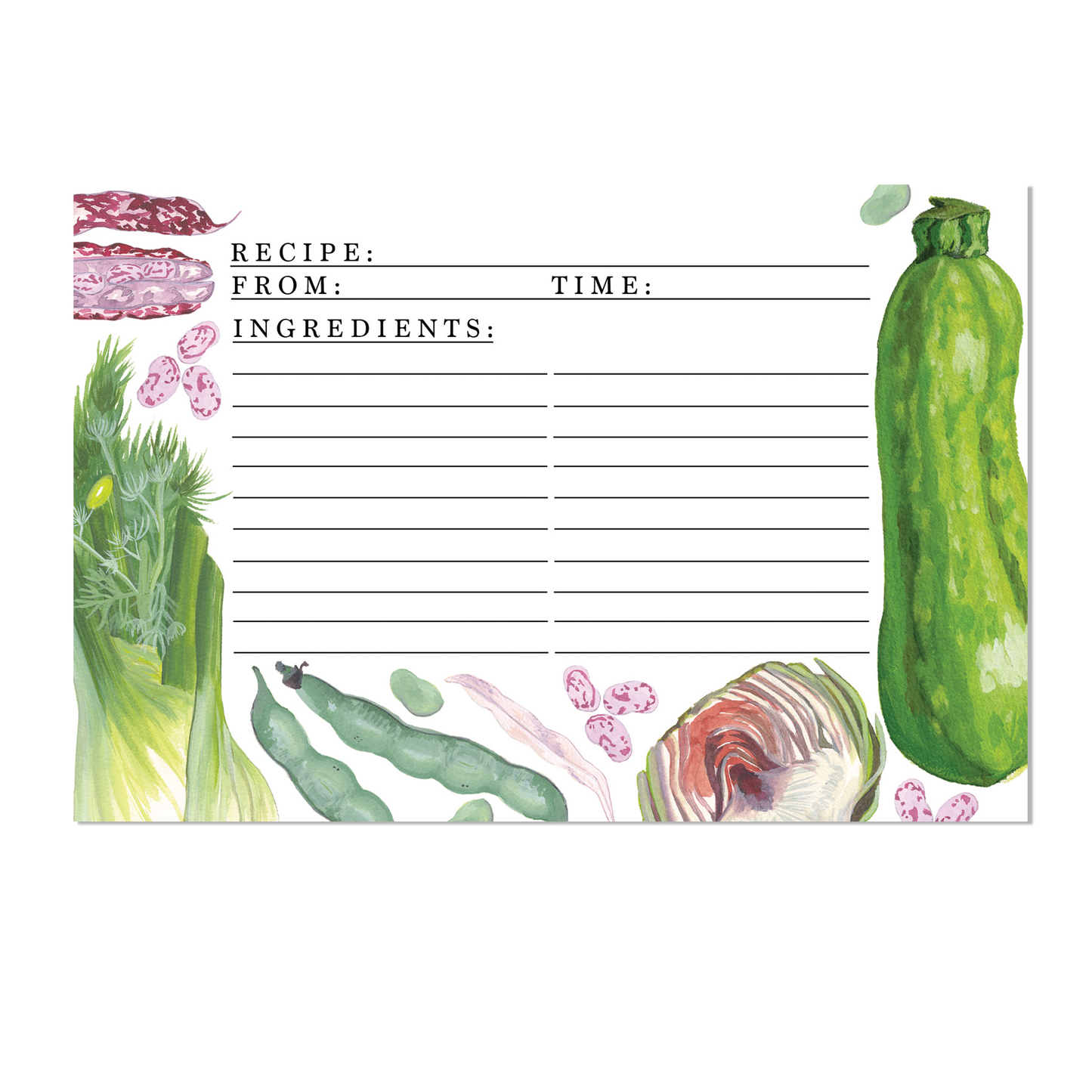 Veggie Recipe Card Set