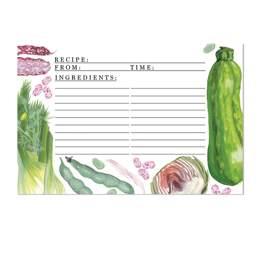 Veggie Recipe Card Set