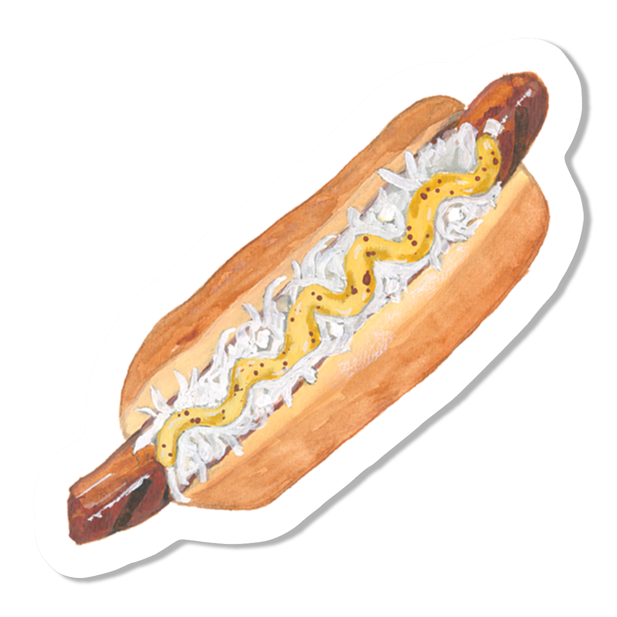 Hot Dog Vinyl Sticker