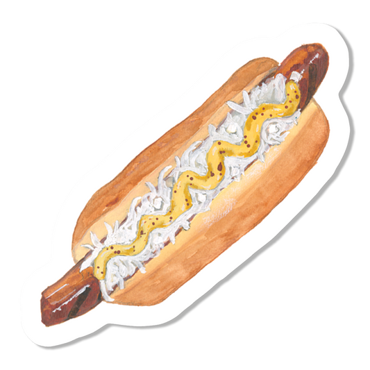 Hot Dog Vinyl Sticker