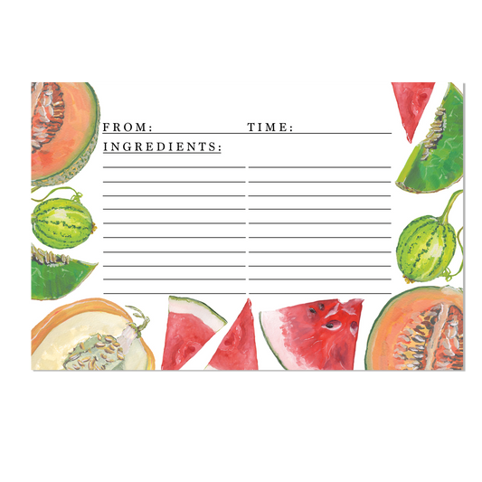 Melon Recipe Card Set