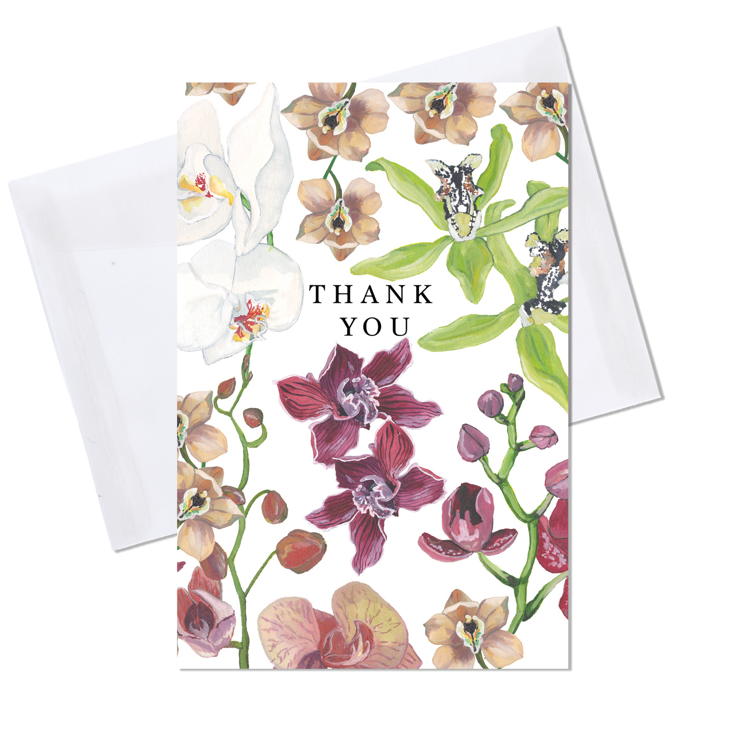 Orchids Thank You Card