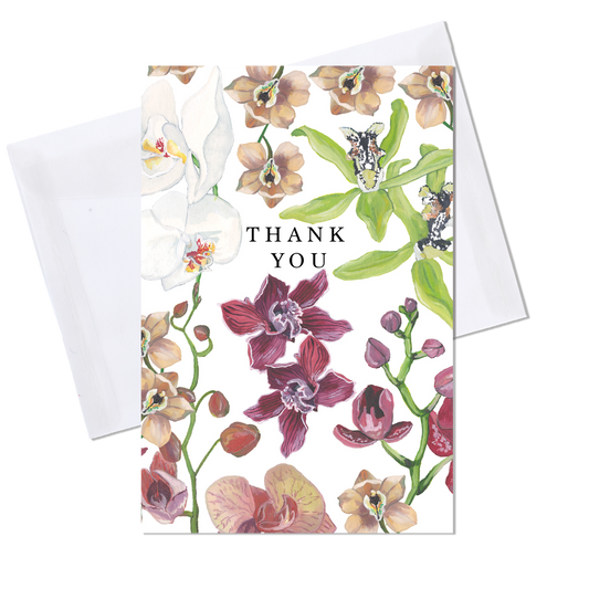 Orchids Thank You Card