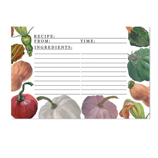 Pumpkins Recipe Card Set