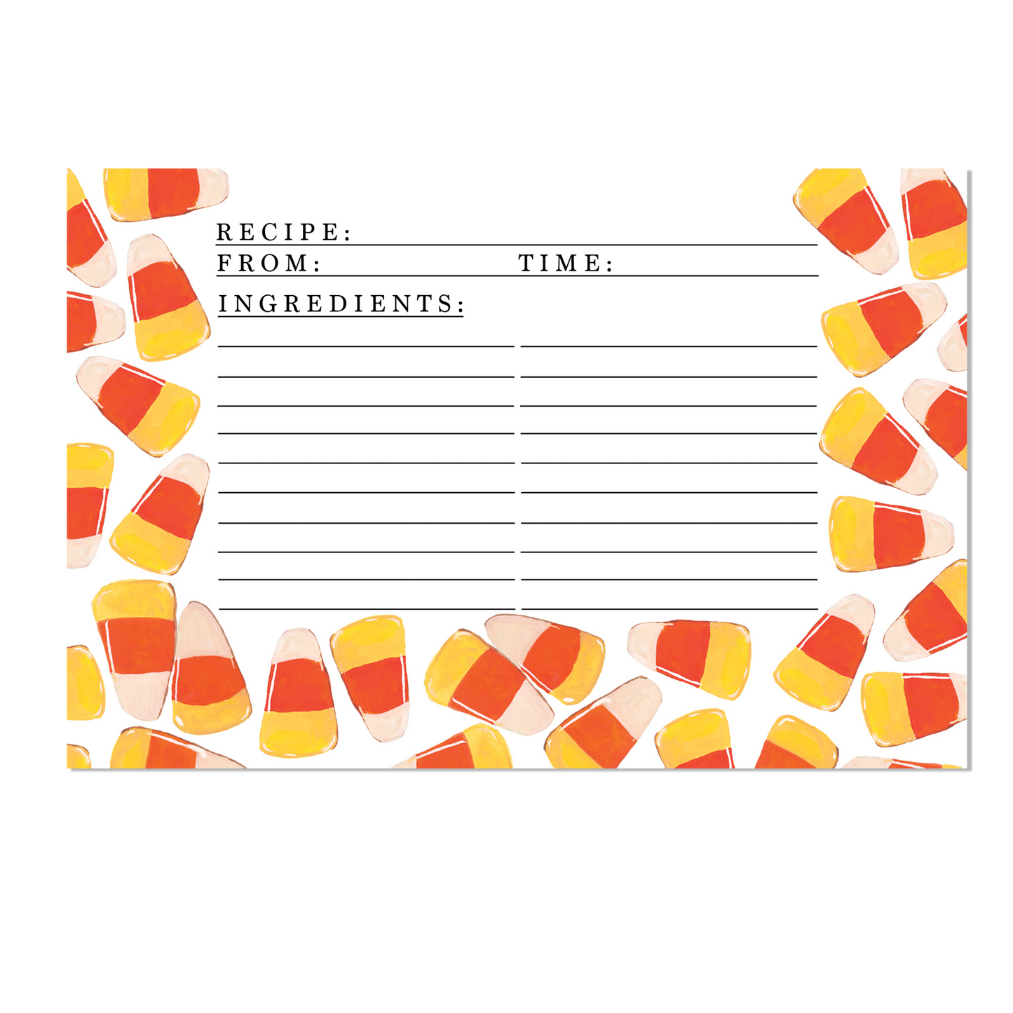 Candy Corn Recipe Card Set