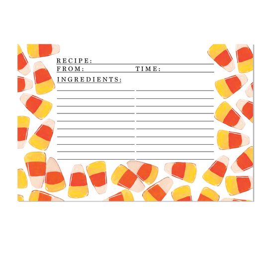 Candy Corn Recipe Card Set