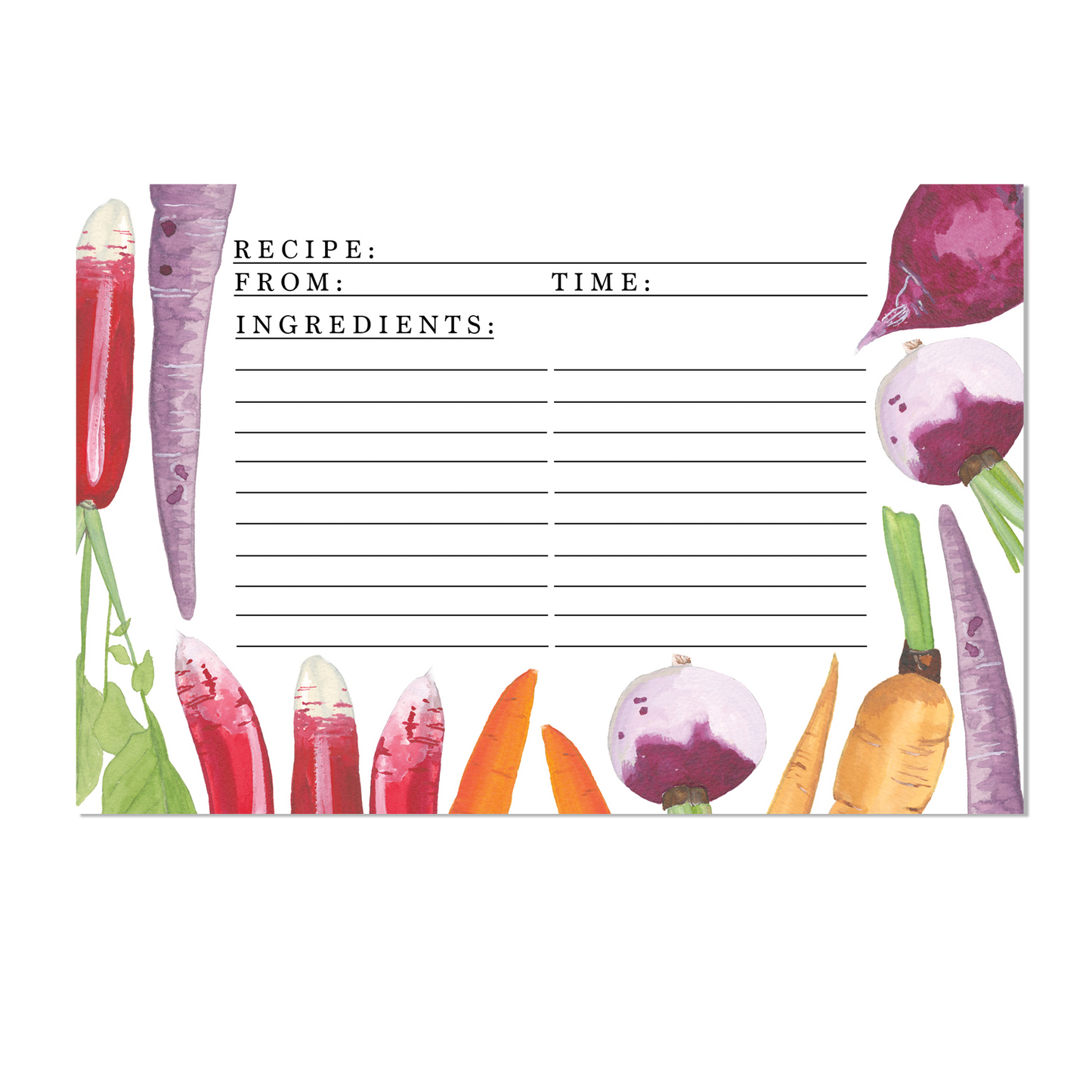 Roots Recipe Card Set